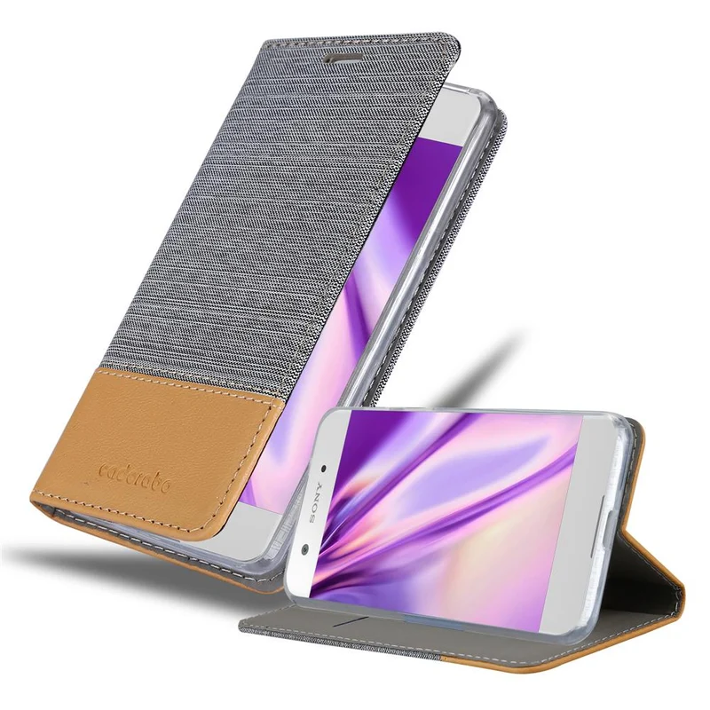 Cadorabo Hülle kompatibel mit Sony Xperia XA1 Schutzhülle mit Magnetverschluss, Standfunktion und Kartenfach