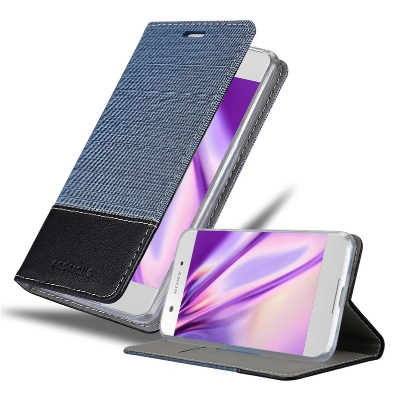 Cadorabo Hülle kompatibel mit Sony Xperia XA1 Schutzhülle mit Magnetverschluss, Standfunktion und Kartenfach