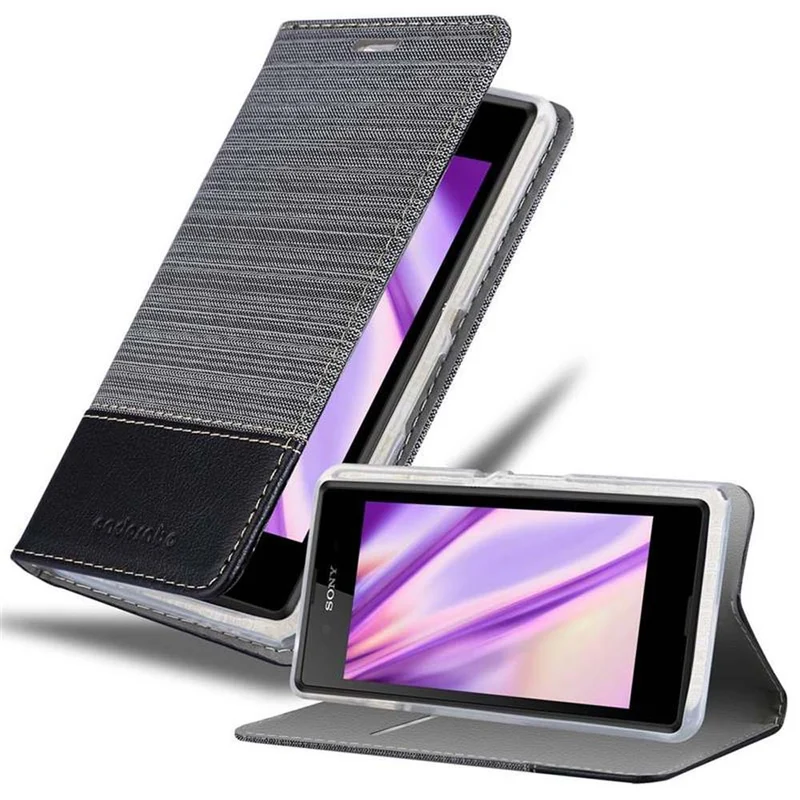 Cadorabo Hülle kompatibel mit Sony Xperia E3 Schutzhülle mit Magnetverschluss, Standfunktion und Kartenfach