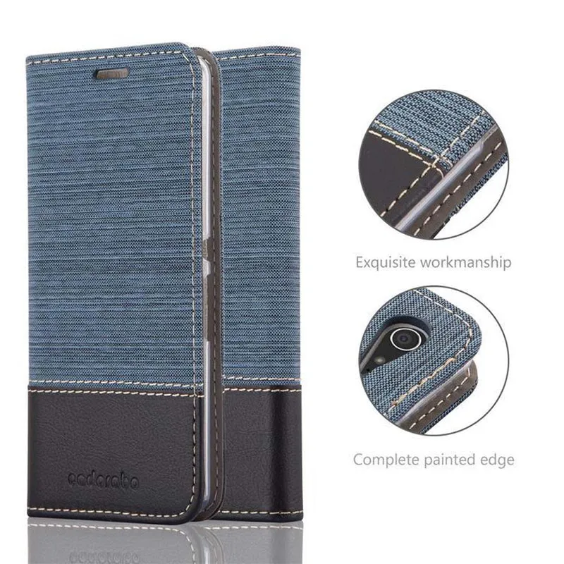Cadorabo Hülle kompatibel mit Sony Xperia E3 Schutzhülle mit Magnetverschluss, Standfunktion und Kartenfach