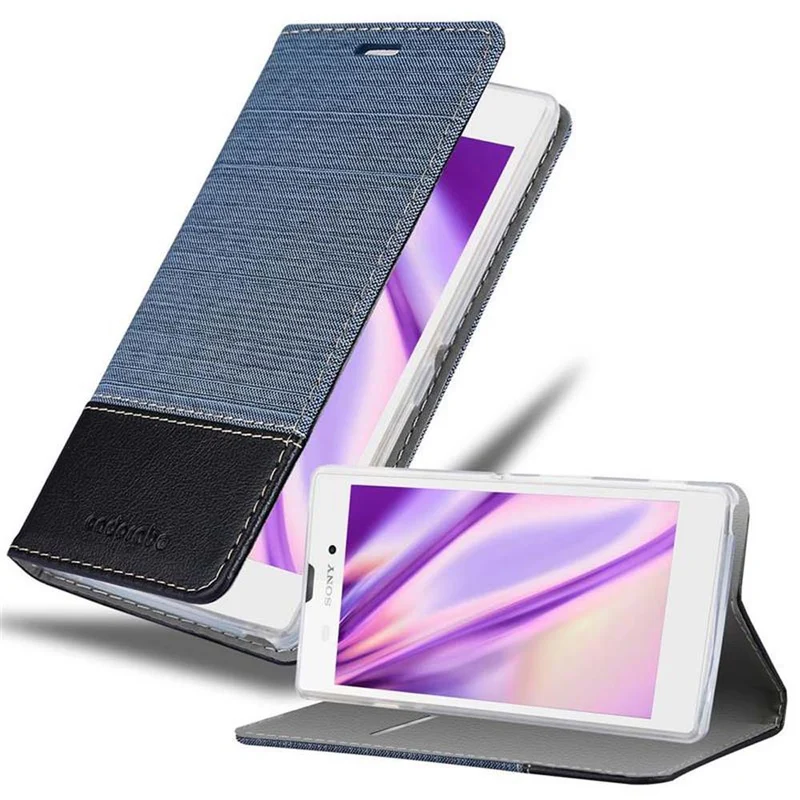 Cadorabo Hülle kompatibel mit Sony Xperia T3 Schutzhülle mit Magnetverschluss, Standfunktion und Kartenfach