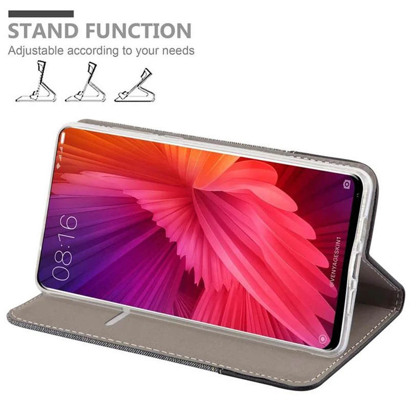 Cadorabo Hülle kompatibel mit Xiaomi Mi MIX 2 Schutzhülle mit Magnetverschluss, Standfunktion und Kartenfach
