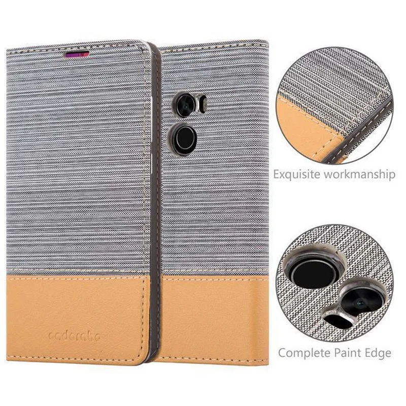 Cadorabo Hülle kompatibel mit Xiaomi Mi MIX 2 Schutzhülle mit Magnetverschluss, Standfunktion und Kartenfach