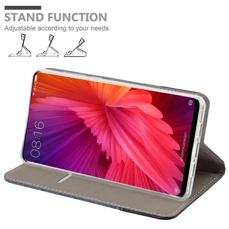 Cadorabo Hülle kompatibel mit Xiaomi Mi MIX 2 Schutzhülle mit Magnetverschluss, Standfunktion und Kartenfach