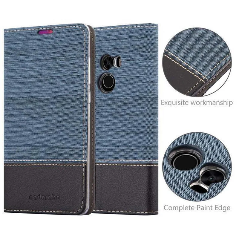 Cadorabo Hülle kompatibel mit Xiaomi Mi MIX 2 Schutzhülle mit Magnetverschluss, Standfunktion und Kartenfach