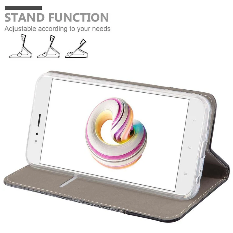 Cadorabo Hülle kompatibel mit Xiaomi Mi A1 / Mi 5X Schutzhülle mit Magnetverschluss, Standfunktion und Kartenfach