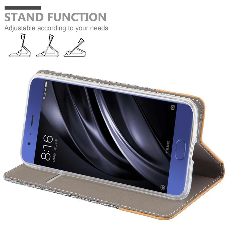 Cadorabo Hülle kompatibel mit Xiaomi Mi 6 Schutzhülle mit Magnetverschluss, Standfunktion und Kartenfach