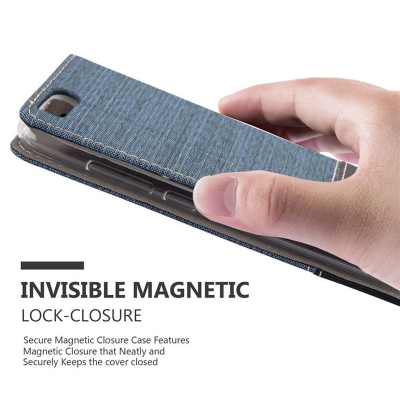 Cadorabo Hülle kompatibel mit Xiaomi Mi 6 Schutzhülle mit Magnetverschluss, Standfunktion und Kartenfach