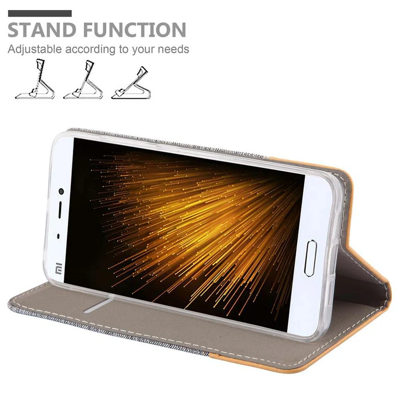 Cadorabo Hülle kompatibel mit Xiaomi Mi 5s Schutzhülle mit Magnetverschluss, Standfunktion und Kartenfach