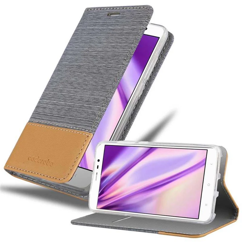 Cadorabo Hülle kompatibel mit Xiaomi RedMi NOTE 4 Schutzhülle mit Magnetverschluss, Standfunktion und Kartenfach