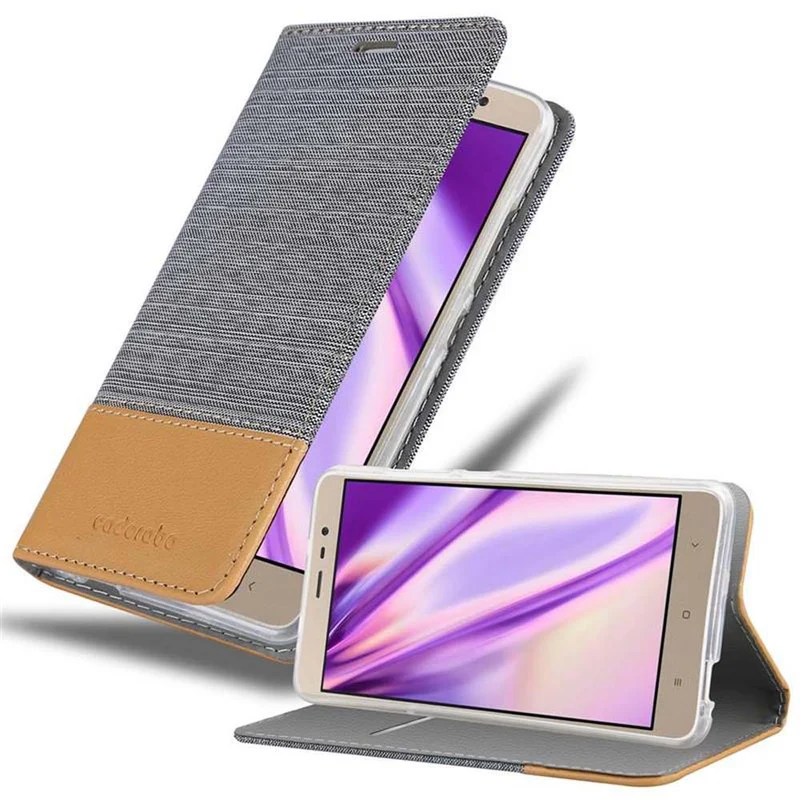 Cadorabo Hülle kompatibel mit Xiaomi RedMi NOTE 3 Schutzhülle mit Magnetverschluss, Standfunktion und Kartenfach