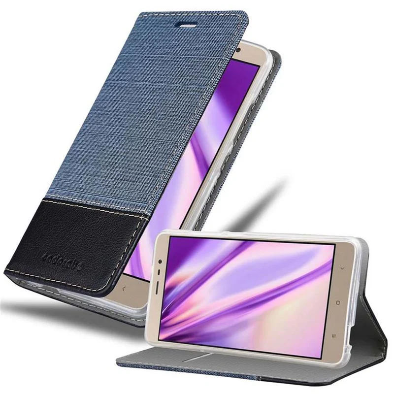 Cadorabo Hülle kompatibel mit Xiaomi RedMi NOTE 3 Schutzhülle mit Magnetverschluss, Standfunktion und Kartenfach