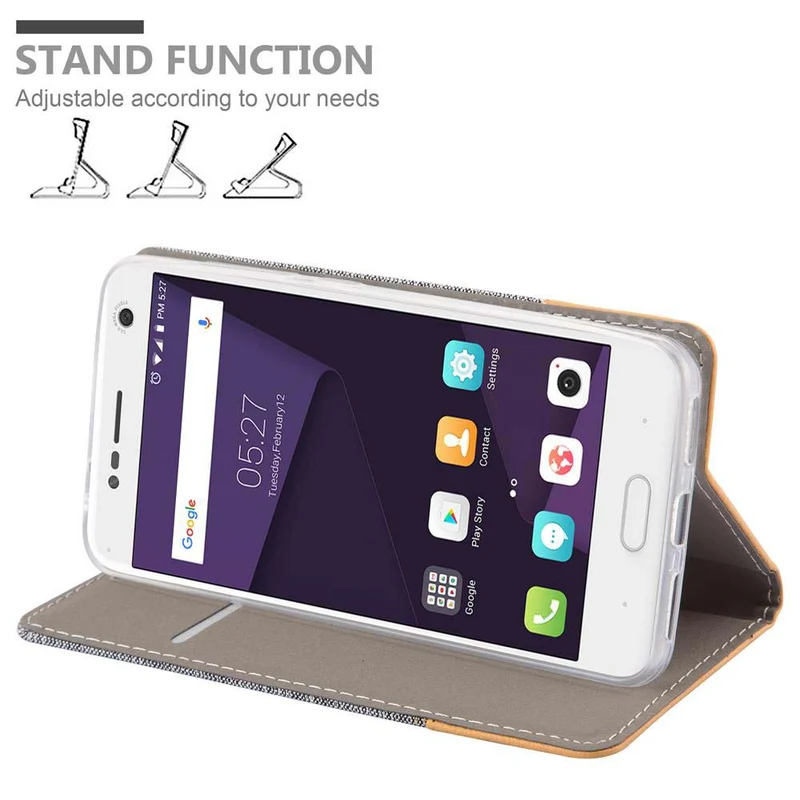 Cadorabo Hülle kompatibel mit ZTE Blade V8 Schutzhülle mit Magnetverschluss, Standfunktion und Kartenfach