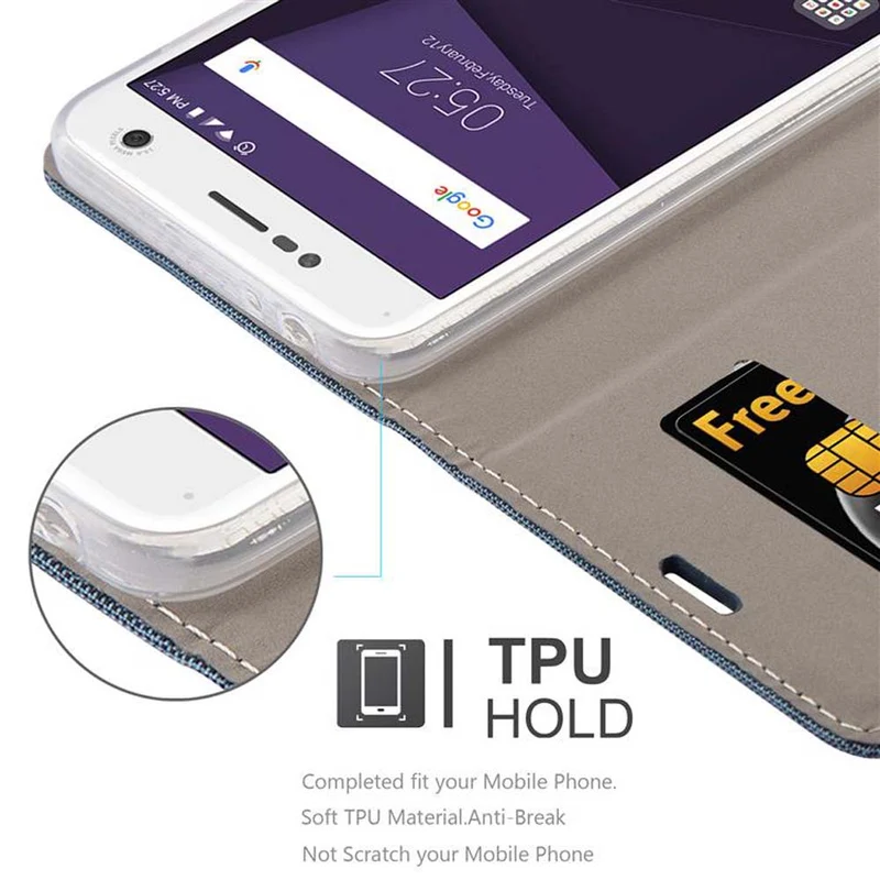 Cadorabo Hülle kompatibel mit ZTE Blade V8 Schutzhülle mit Magnetverschluss, Standfunktion und Kartenfach