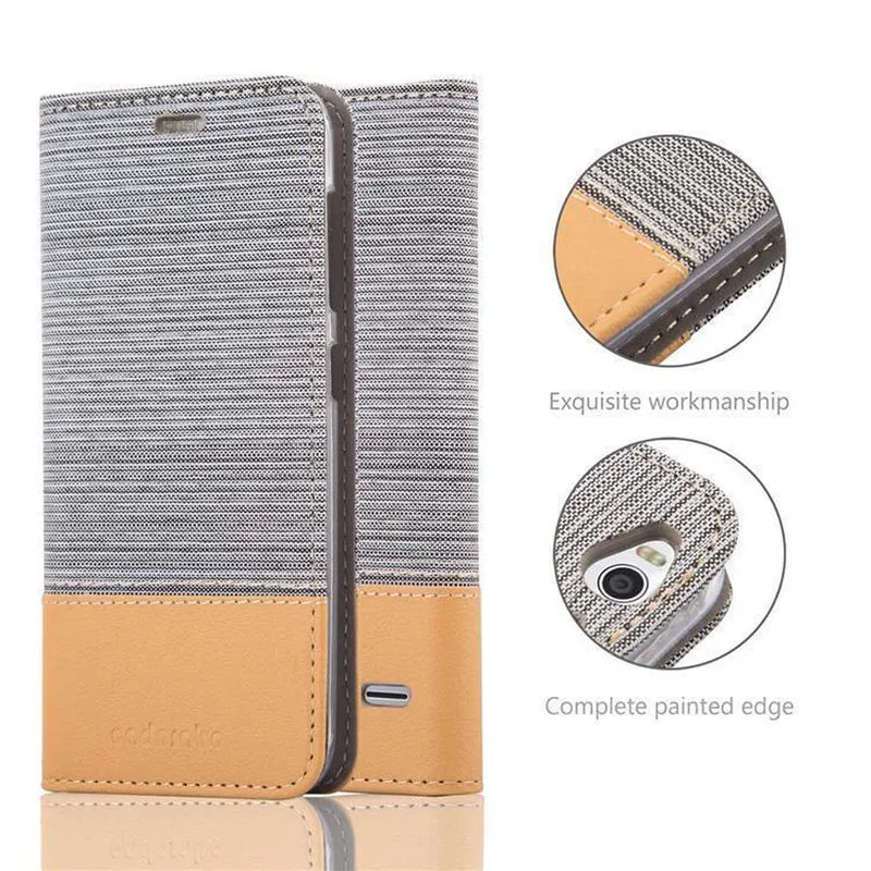 Cadorabo Hülle kompatibel mit ZTE Blade S6 Schutzhülle mit Magnetverschluss, Standfunktion und Kartenfach