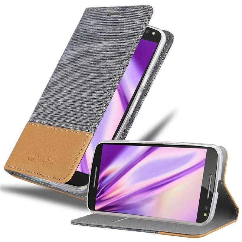 Cadorabo Hülle kompatibel mit Motorola MOTO X STYLE Schutzhülle mit Magnetverschluss, Standfunktion und Kartenfach
