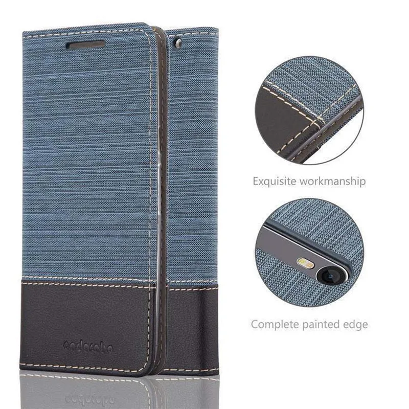 Cadorabo Hülle kompatibel mit Motorola MOTO X STYLE Schutzhülle mit Magnetverschluss, Standfunktion und Kartenfach