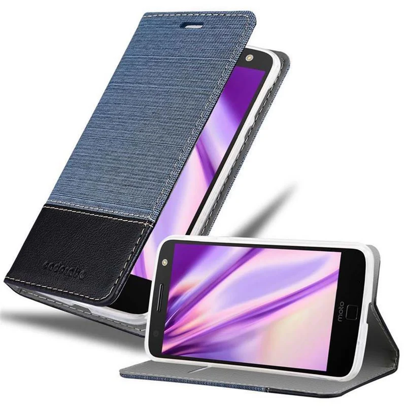 Cadorabo Hülle kompatibel mit Motorola MOTO Z FORCE Schutzhülle mit Magnetverschluss, Standfunktion und Kartenfach