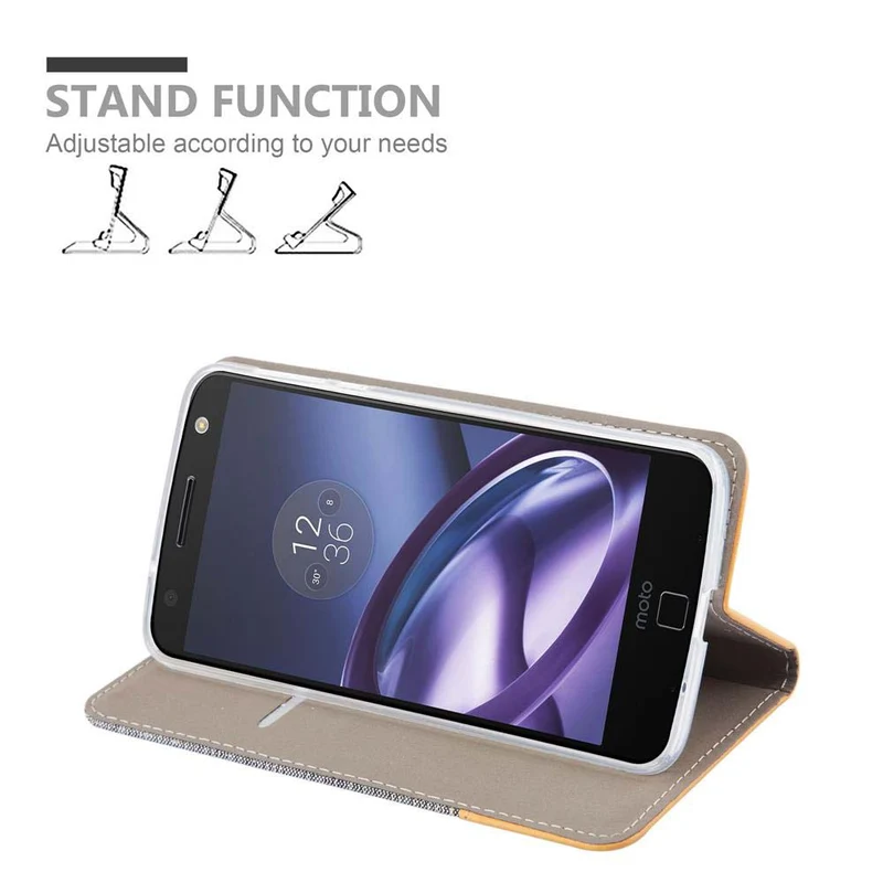 Cadorabo Hülle kompatibel mit Motorola MOTO Z Schutzhülle mit Magnetverschluss, Standfunktion und Kartenfach
