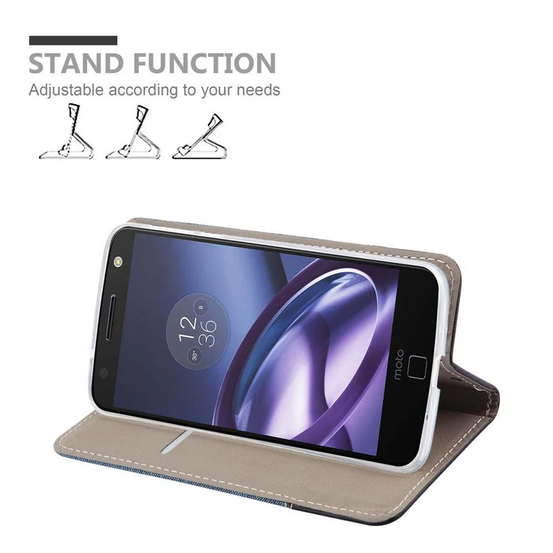 Cadorabo Hülle kompatibel mit Motorola MOTO Z Schutzhülle mit Magnetverschluss, Standfunktion und Kartenfach
