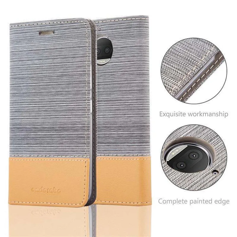 Cadorabo Hülle kompatibel mit Motorola MOTO G5S PLUS Schutzhülle mit Magnetverschluss, Standfunktion und Kartenfach
