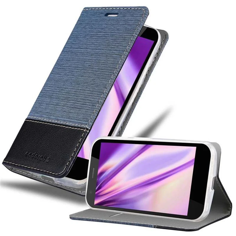 Cadorabo Hülle kompatibel mit Motorola MOTO G2 Schutzhülle mit Magnetverschluss, Standfunktion und Kartenfach