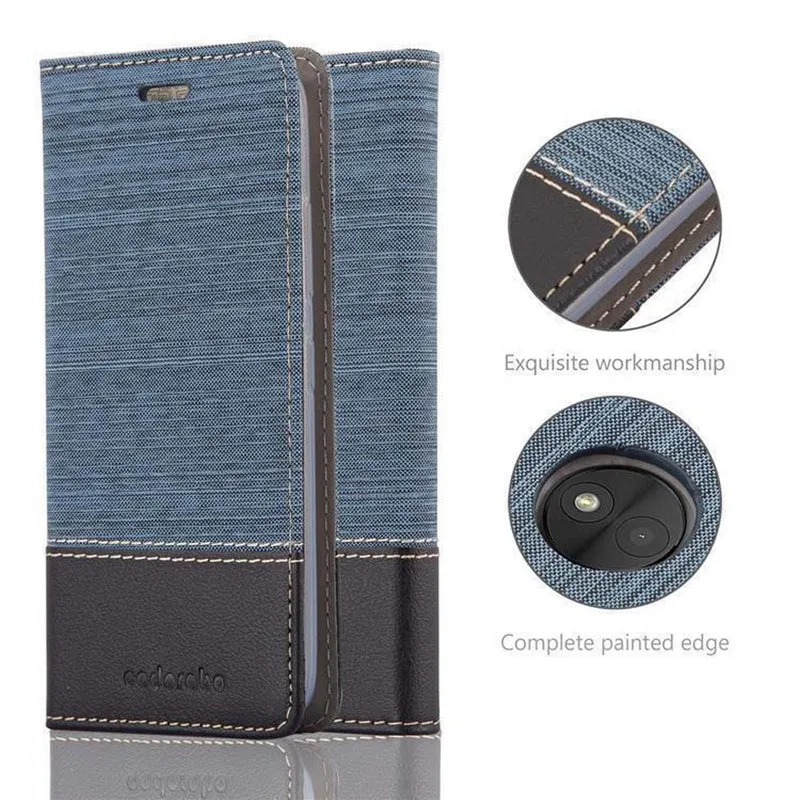 Cadorabo Hülle kompatibel mit Motorola MOTO C PLUS Schutzhülle mit Magnetverschluss, Standfunktion und Kartenfach