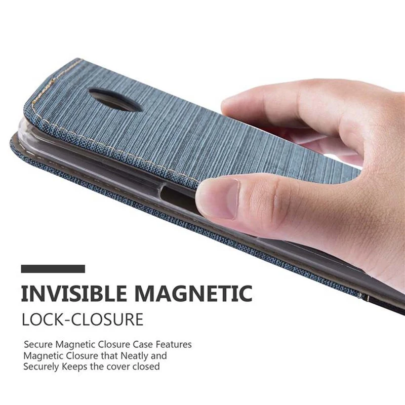 Cadorabo Hülle kompatibel mit Motorola Google NEXUS 6 Schutzhülle mit Magnetverschluss, Standfunktion und Kartenfach