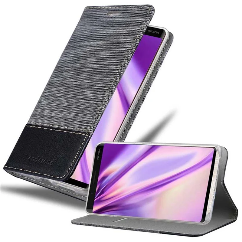 Cadorabo Hülle kompatibel mit Nokia 8 Sirocco Schutzhülle mit Magnetverschluss, Standfunktion und Kartenfach
