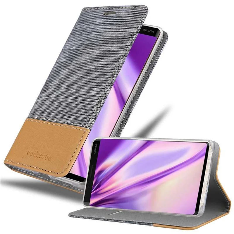 Cadorabo Hülle kompatibel mit Nokia 8 Sirocco Schutzhülle mit Magnetverschluss, Standfunktion und Kartenfach