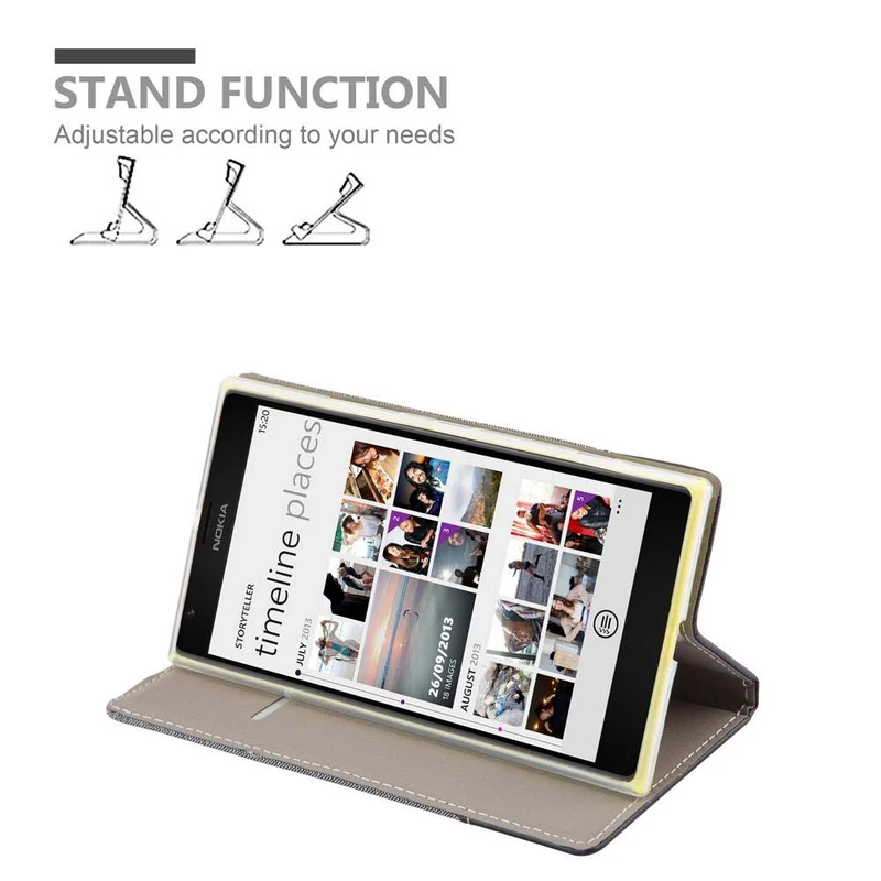 Cadorabo Hülle kompatibel mit Nokia Lumia 1520 Schutzhülle mit Magnetverschluss, Standfunktion und Kartenfach