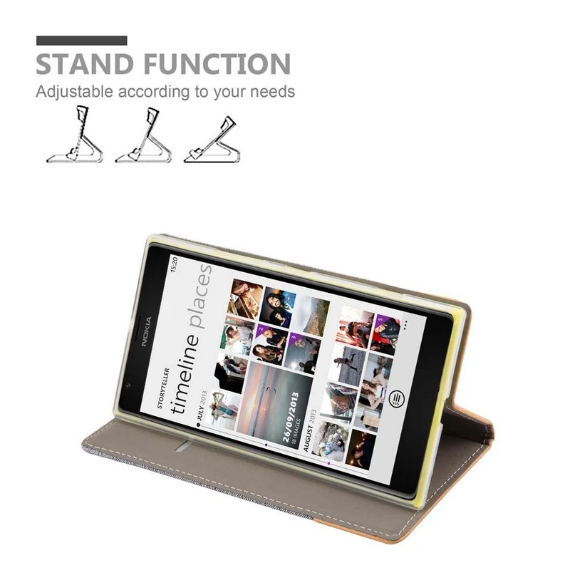 Cadorabo Hülle kompatibel mit Nokia Lumia 1520 Schutzhülle mit Magnetverschluss, Standfunktion und Kartenfach