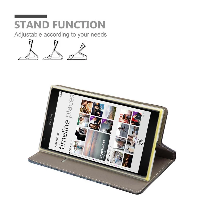 Cadorabo Hülle kompatibel mit Nokia Lumia 1520 Schutzhülle mit Magnetverschluss, Standfunktion und Kartenfach