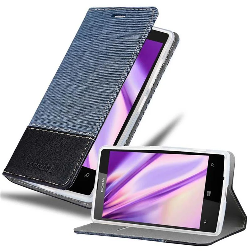Cadorabo Hülle kompatibel mit Nokia Lumia 520 / 521 Schutzhülle mit Magnetverschluss, Standfunktion und Kartenfach
