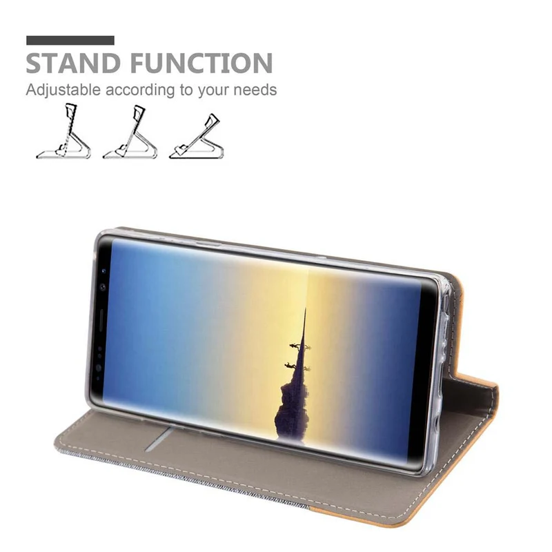 Cadorabo Hülle kompatibel mit Samsung Galaxy NOTE 8 Schutzhülle mit Magnetverschluss, Standfunktion und Kartenfach