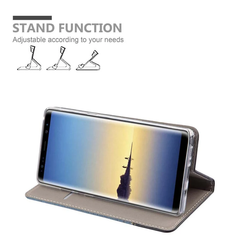 Cadorabo Hülle kompatibel mit Samsung Galaxy NOTE 8 Schutzhülle mit Magnetverschluss, Standfunktion und Kartenfach