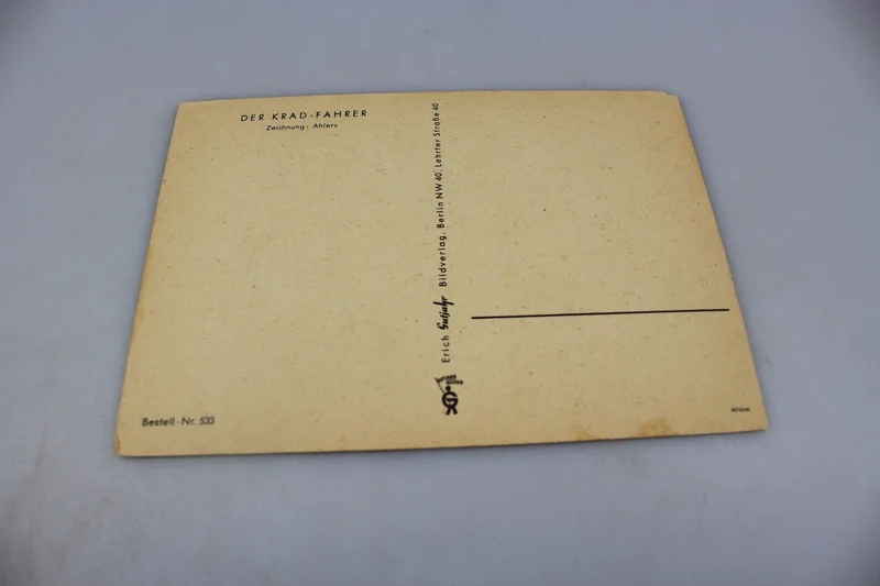 Kradfahrer-Postkarte