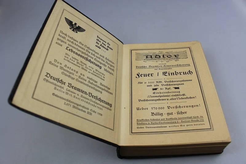"Deutscher Beamten Kalender" 1940