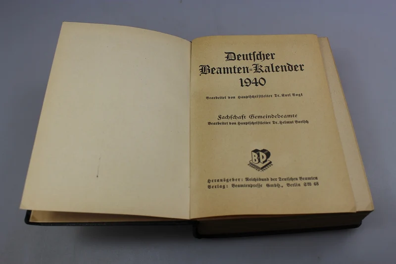 "Deutscher Beamten Kalender" 1940