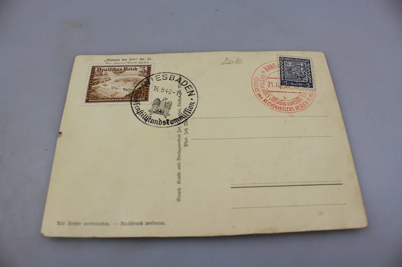 Postkarte mit Adolf Hitler