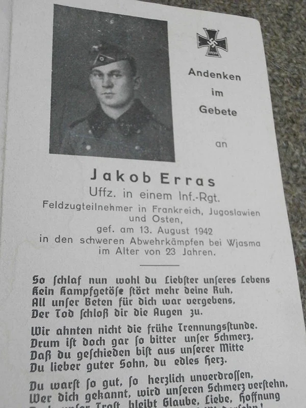 Sterbebilder zweier Brüder