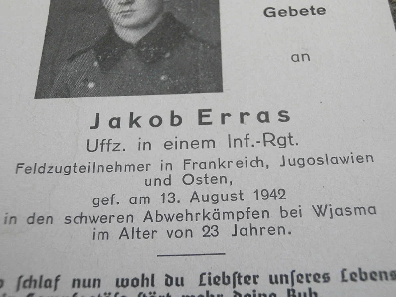 Sterbebilder zweier Brüder