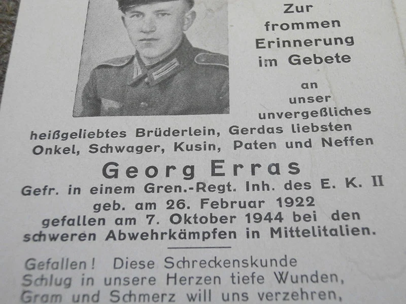 Sterbebilder zweier Brüder