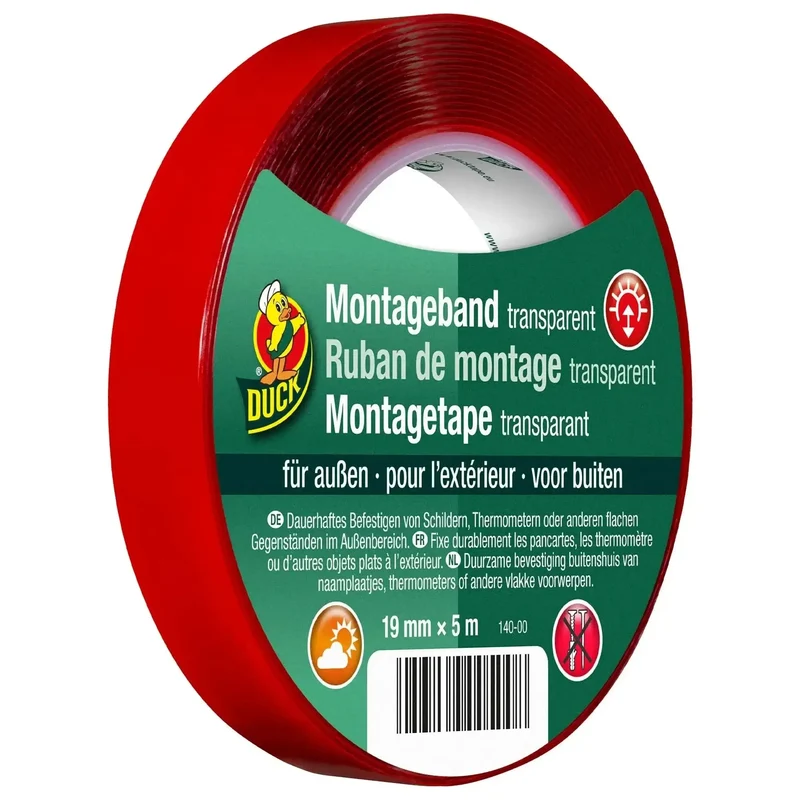 Montageband Außen 19 mm x 5 m transparent