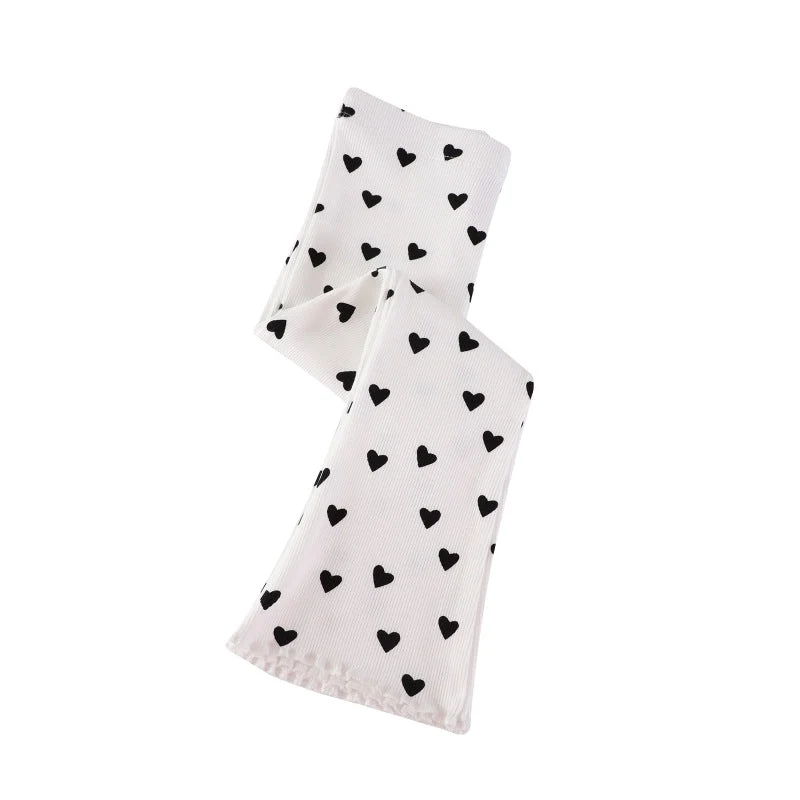 Mädchen Leggings mit herzförmigem Muster Drune