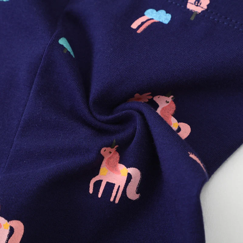 Mädchen Leggings mit buntem Einhorn-Design Drune
