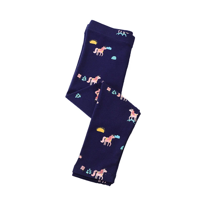 Mädchen Leggings mit buntem Einhorn-Design Drune