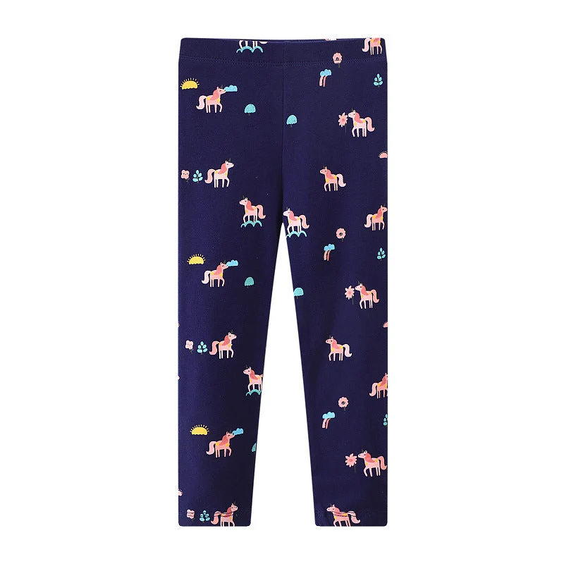 Mädchen Leggings mit buntem Einhorn-Design Drune