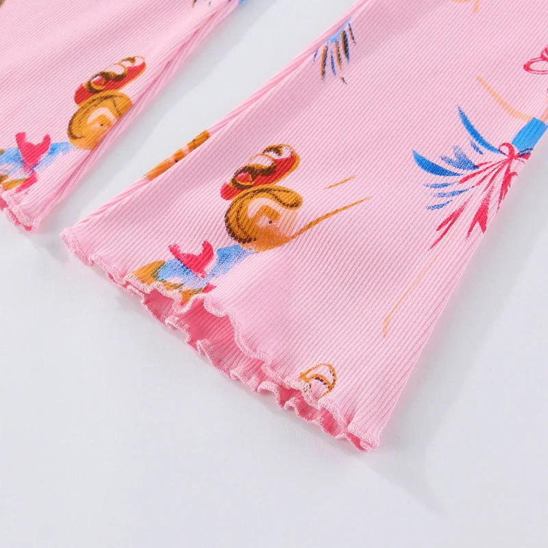 Mädchen Leggings mit buntem Ballerina-Design Drune
