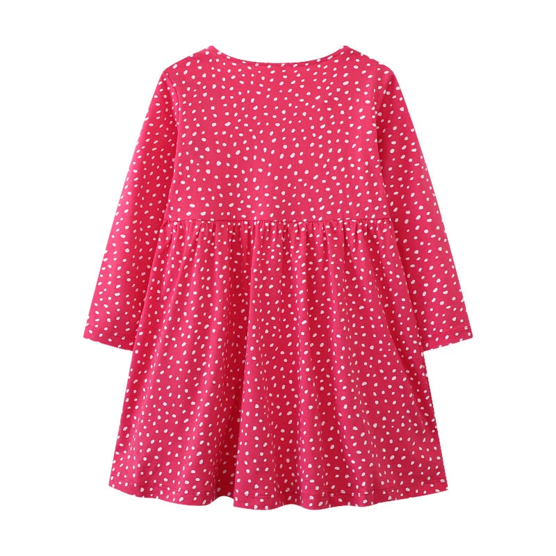 Mädchen Langarmkleid mit verspieltem Einhorn-Motiv Drune